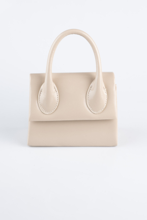 Abendtasche Lackleder Beige KC165