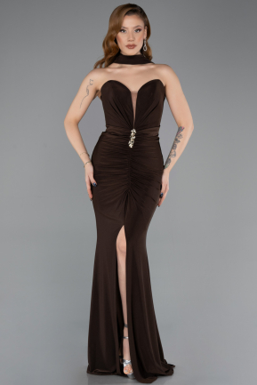 Braun Abendkleid Lang ABU5561