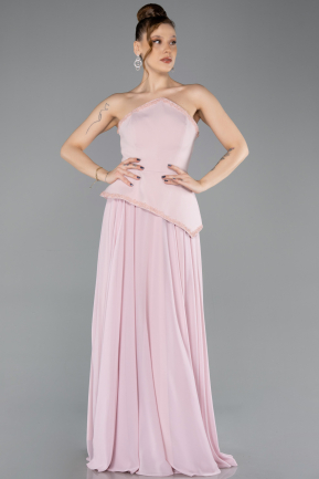 Abendkleid Lang Chiffon Puder ABU5681
