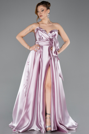 Abendkleid Lang Satin Puder ABU4774