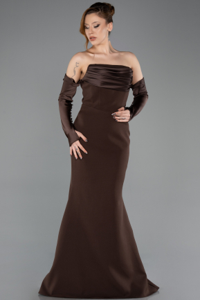 Braun Abendkleid Lang ABU4398