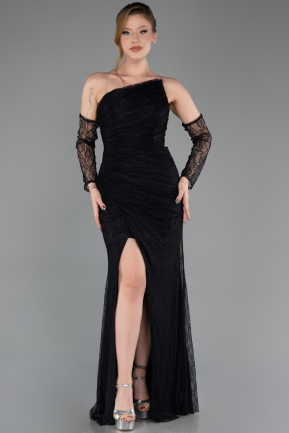 Abendkleid Lang Spitze Schwarz ABU5700
