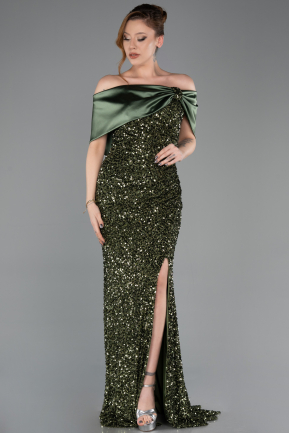 Abendkleid Lang Khaki ABU5711