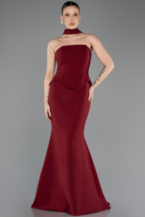 Abendkleid Lang Weinrot ABU5735