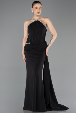 Abendkleid Lang Schwarz ABU5737