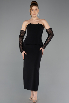 Partykleid Midi Schwarz ABK2539