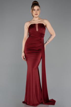 Abschlusskleid Lang Weinrot ABU5746