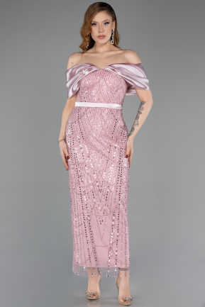 Puder Partykleid Perlenbesetzt Midi ABK2453