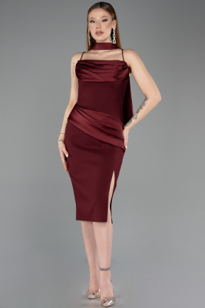 Partykleid Midi Weinrot ABK2559