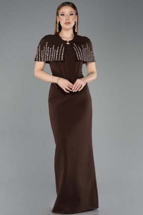Standesamtkleid Lang Braun ABU5889