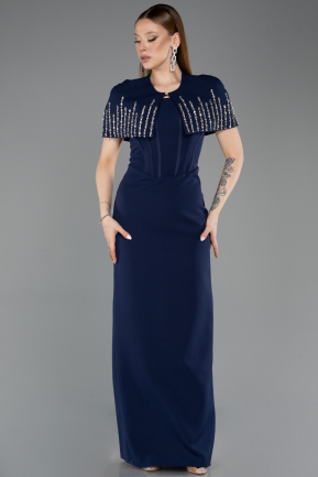 Standesamtkleid Lang Marineblau ABU5889