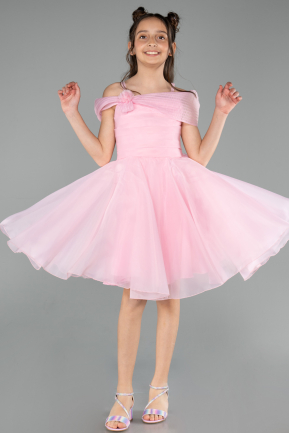Abendkleid für Kinder Kurz Rosa ABK2566
