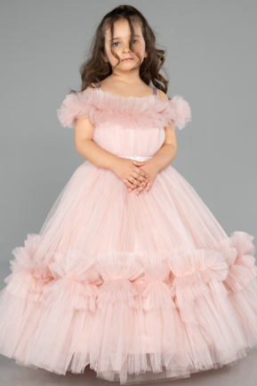 Brautkleid für Kinder Lang Puder ABG183