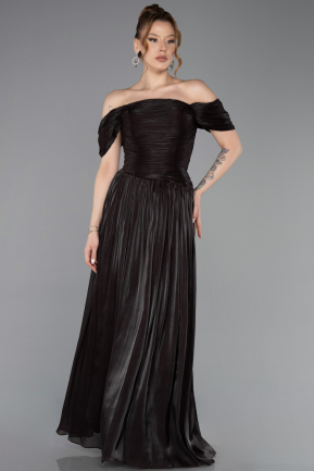 Abschlusskleid Lang Chiffon Braun ABU5920
