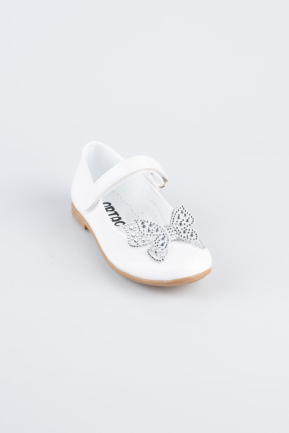 Kinder-Ballerina Lackleder Weiß ORR3100