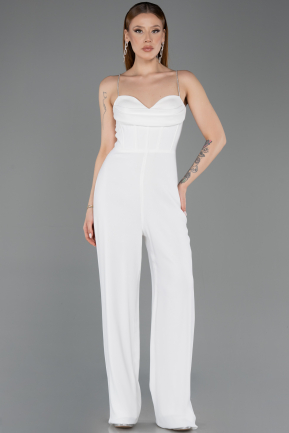 Partykleid Lang Weiß ABT137