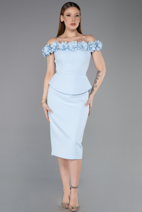 Partykleid Midi Eisblau ABK2583