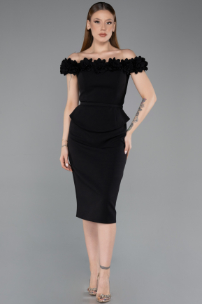 Partykleid Midi Schwarz ABK2583
