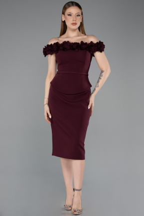 Partykleid Midi Kirschrot ABK2583