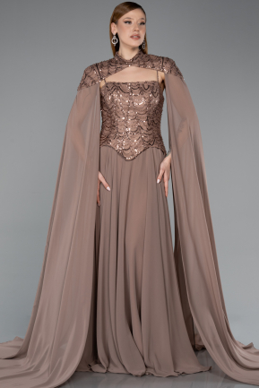 Abendkleid Lang Chiffon Kupfer ABU5931