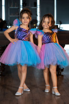 Abendkleid für Kinder Kurz Rins ABK2578