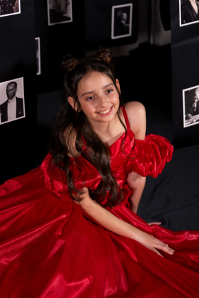 Abendkleid für Kinder Lang Rot ABU5912