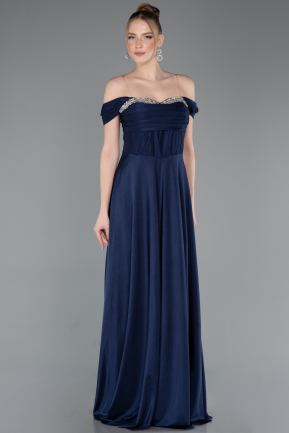 Abschlusskleid Lang Marineblau ABU5938