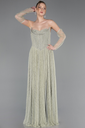 Standesamtkleid Lang Spitze Minzgrün ABU5887