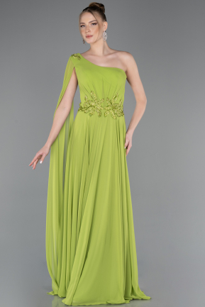Abschlusskleid Lang Chiffon Pistaziengrün ABU5984