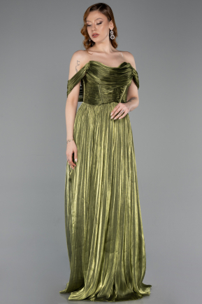 Pistaziengrün Partykleid Chiffon Lang ABU5283