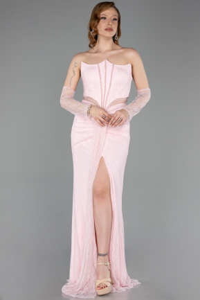 Puder Standesamtkleid Spitze Lang ABU5736