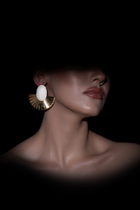 Ohrschmuck Perlmutt-Gold DF1034