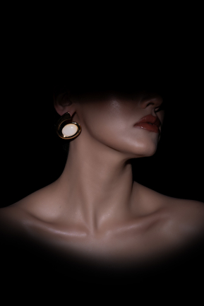 Ohrschmuck Perlmutt-Gold DF1039