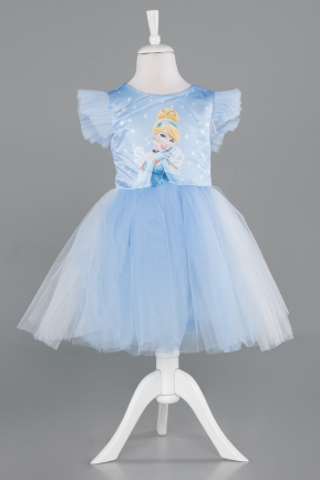 Abendkleid für Kinder Kurz Blau ABK2576