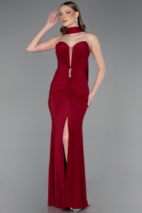 Abschlusskleid Lang Weinrot ABU6051