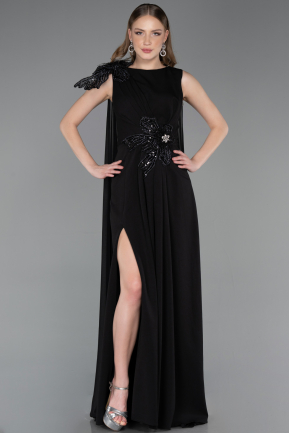 Abendkleid Lang Schwarz ABU6053