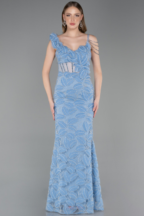 Abendkleid Lang Indigo ABU6059