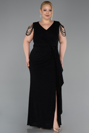 Abendkleid in Übergröße Lang Schwarz ABU5731