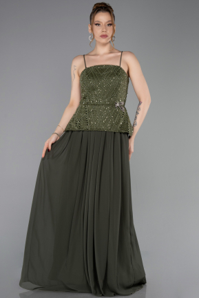 Abendkleid Lang Chiffon Khaki ABU6076