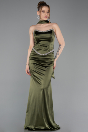 Abschlusskleid Lang Khaki ABU6079