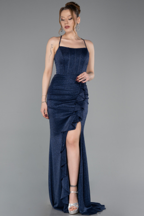 Abschlusskleid Lang Marineblau ABU6082
