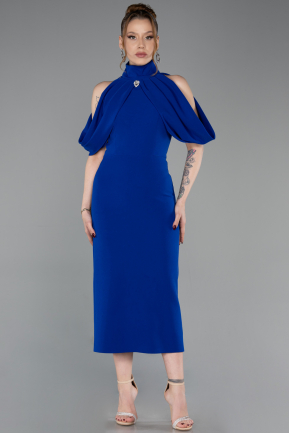 Sächsischblau Abendkleid Midi ABK2517