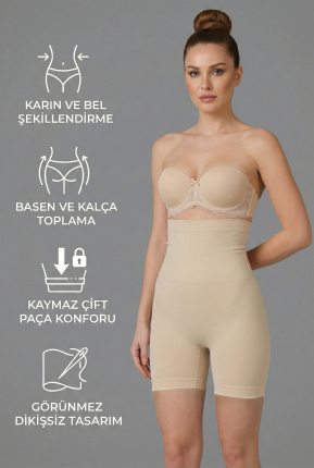 Bauch & Taille Formendes Korsett Hautfarben EM2014