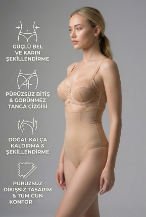 Hautfarben Bauch & Taille Formendes Korsett EM2020