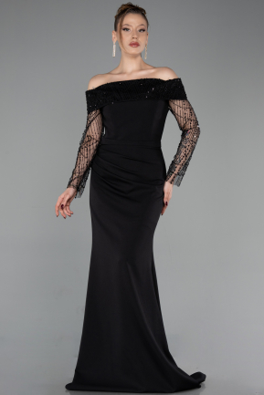 Abendkleid Lang Schwarz ABU6101