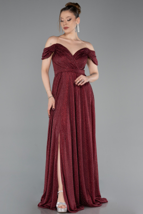 Abendkleid Lang Weinrot ABU6107