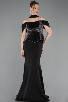 Abendkleid Lang Schwarz ABU6094