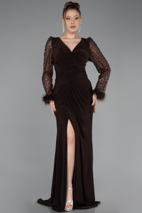 Braun Abendkleid Lang ABU3008