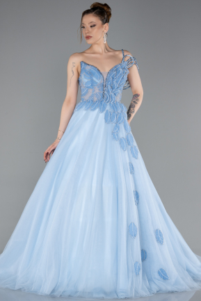 Abendkleid Lang Indigo ABU6113