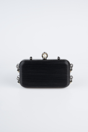 Abendtasche Laserschnitt Schwarz KC714